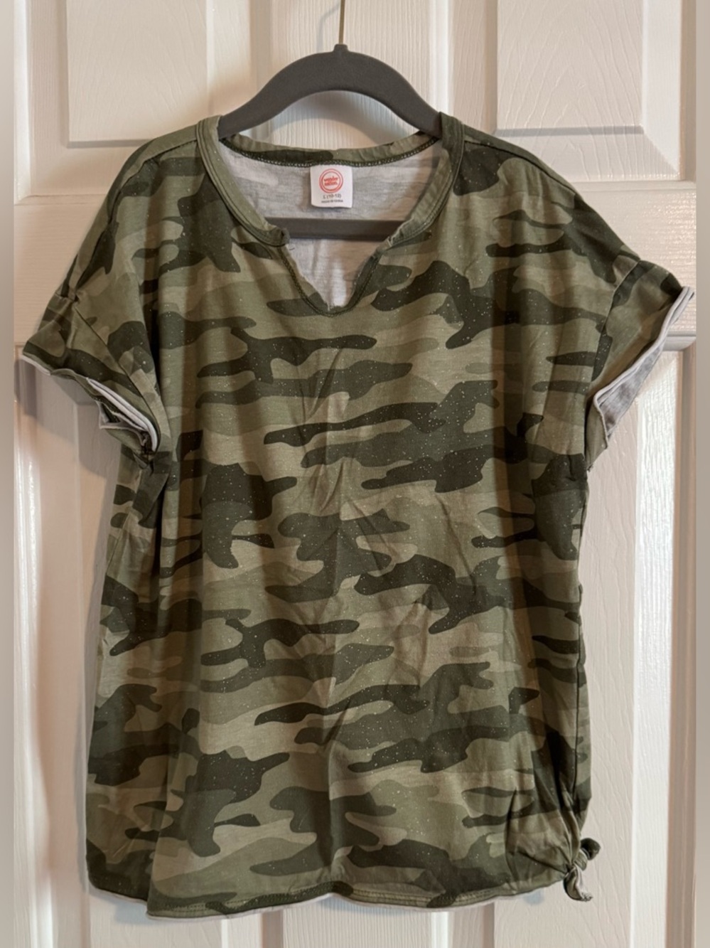 wonder nation Camo Tee with Olive Trim